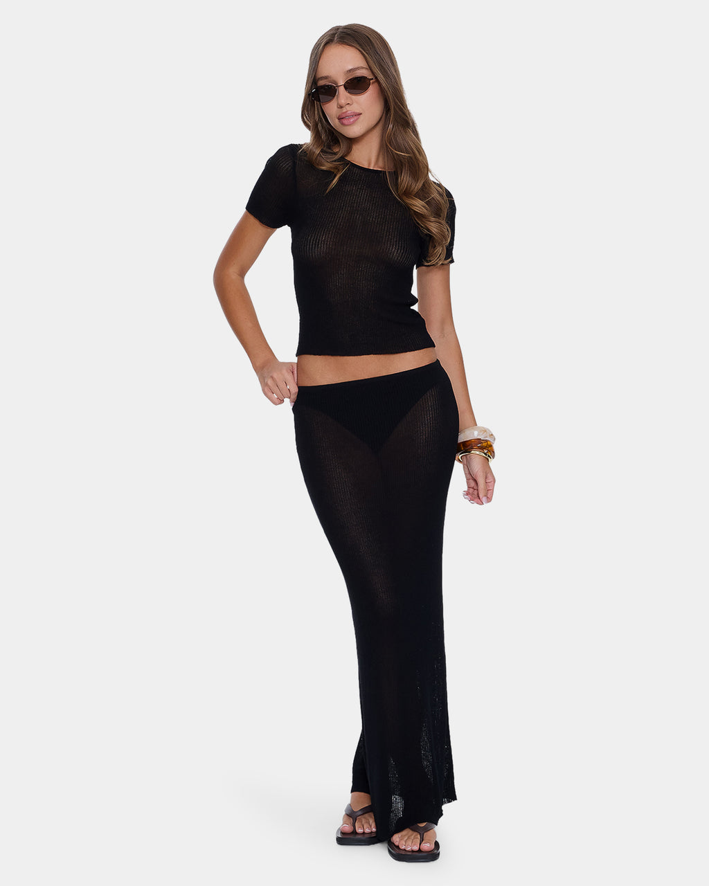 Womens Dissolve My Mind Knit Maxi Skirt