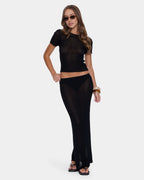 Womens Dissolve My Mind Knit Maxi Skirt