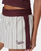 Womens Baseline Stripe Elastic Waist Shorts