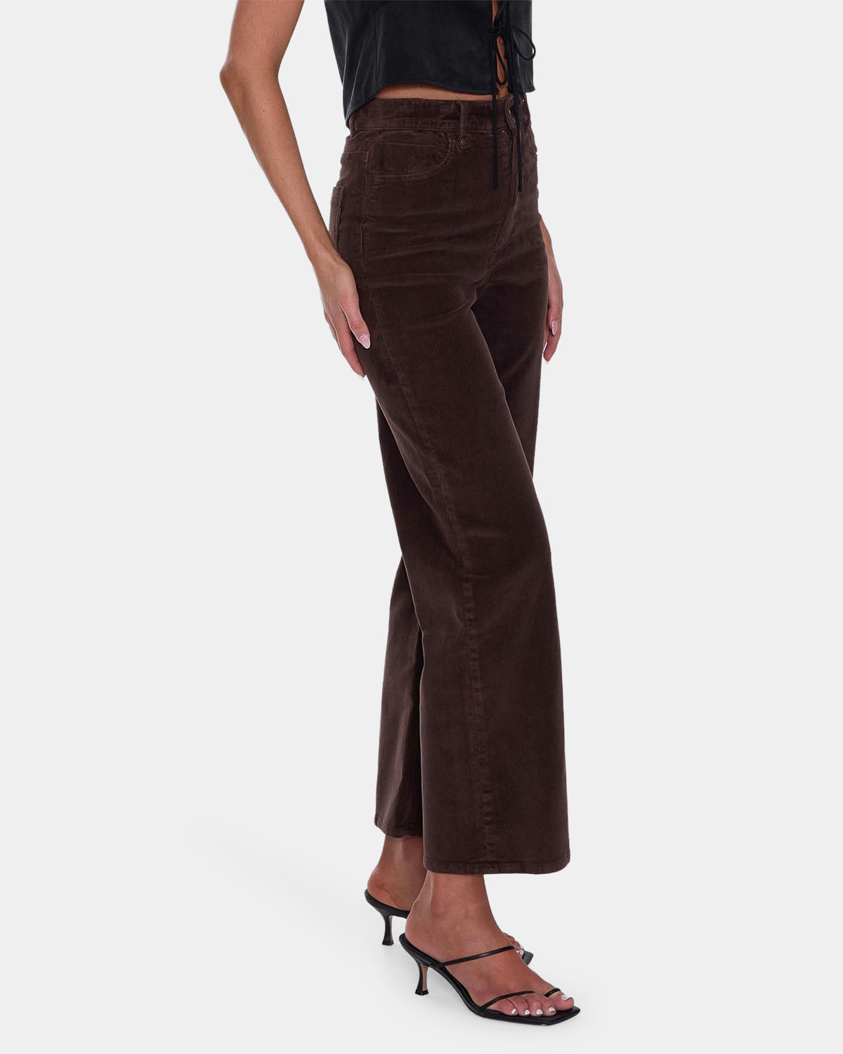 Womens Holly High Rise Stretch Wide Cord Pants