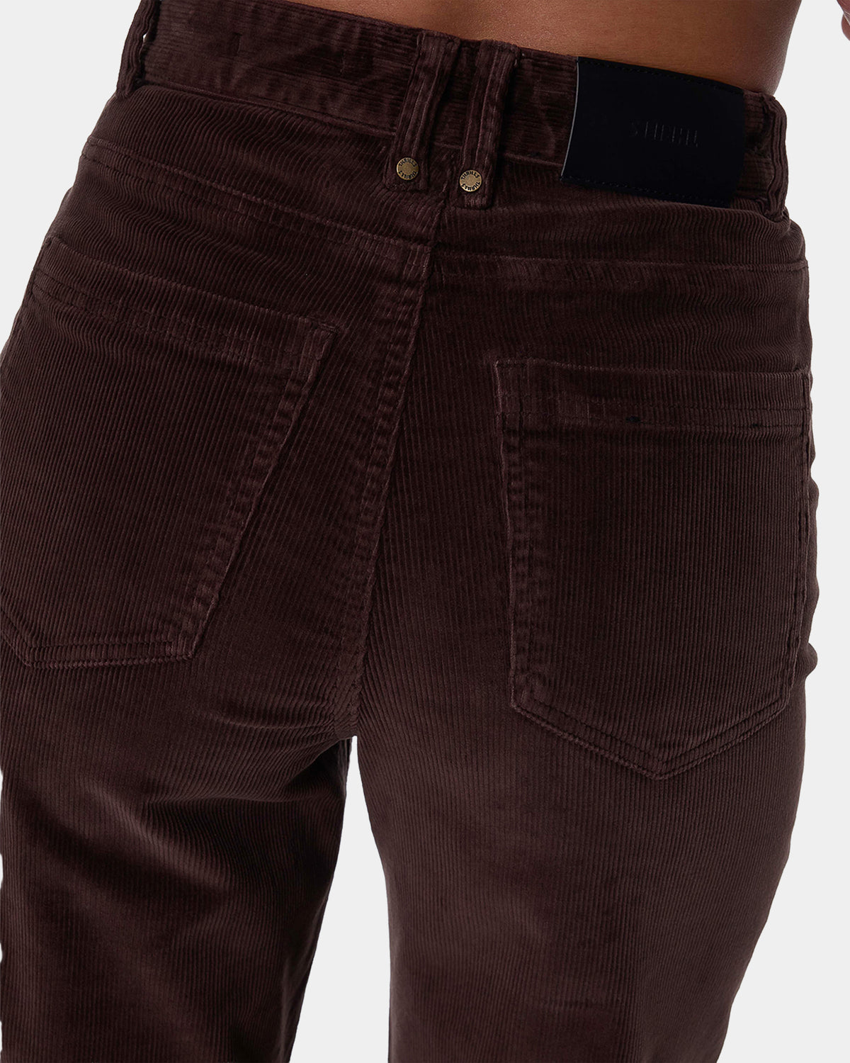 Womens Holly High Rise Stretch Wide Cord Pants