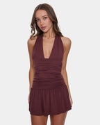 Womens Tommie Halter Mini Dress