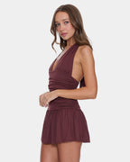 Womens Tommie Halter Mini Dress