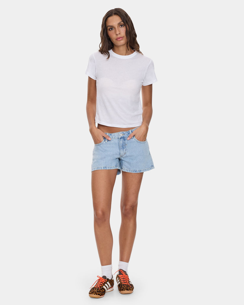 Womens Daria Low Rise Micro Denim Shorts