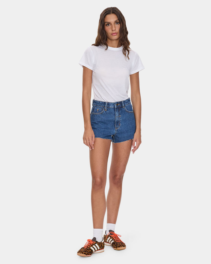 Womens Sadie High Rise Micro Denim Shorts