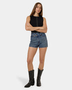 Womens Kai Wrap Denim Shorts