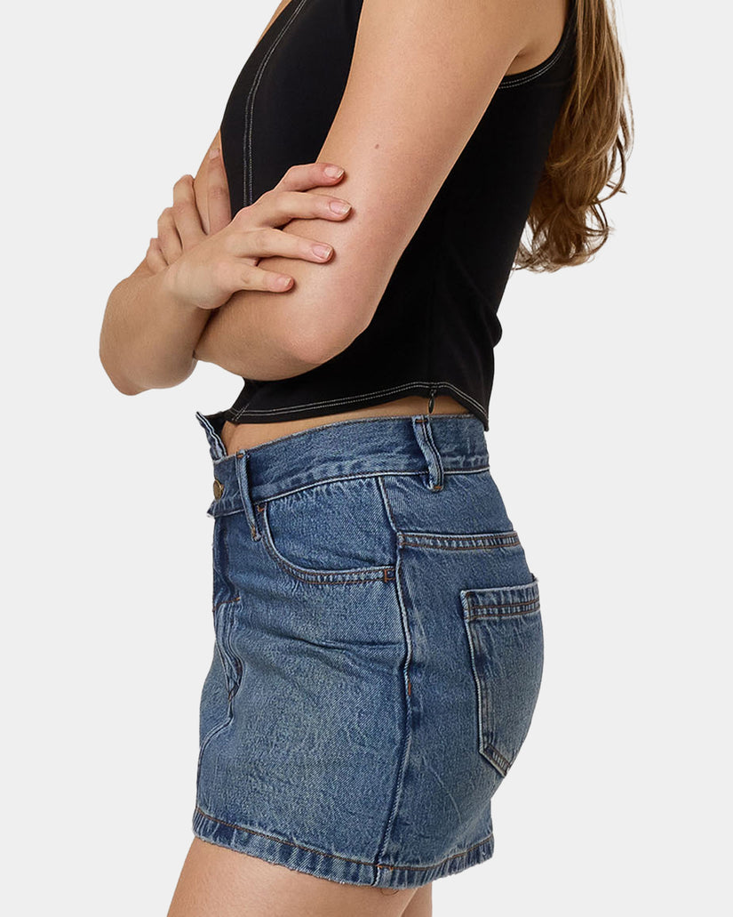 Womens Kai Wrap Denim Skirt