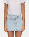 Womens Kai Wrap Mid Rise Mini Denim Skirt