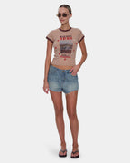 Womens Lola Low Rise Baggy Denim Shorts