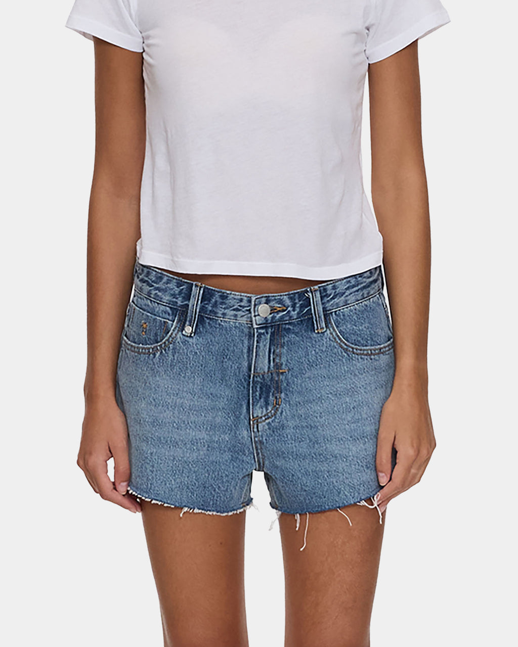 Womens Lola Low Rise Baggy Denim Shorts