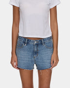 Womens Lola Low Rise Baggy Denim Shorts