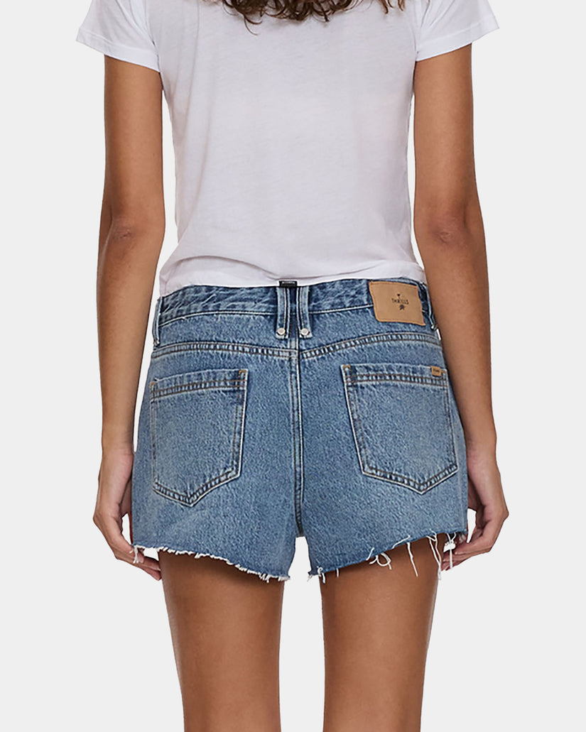 Womens Lola Low Rise Baggy Denim Shorts