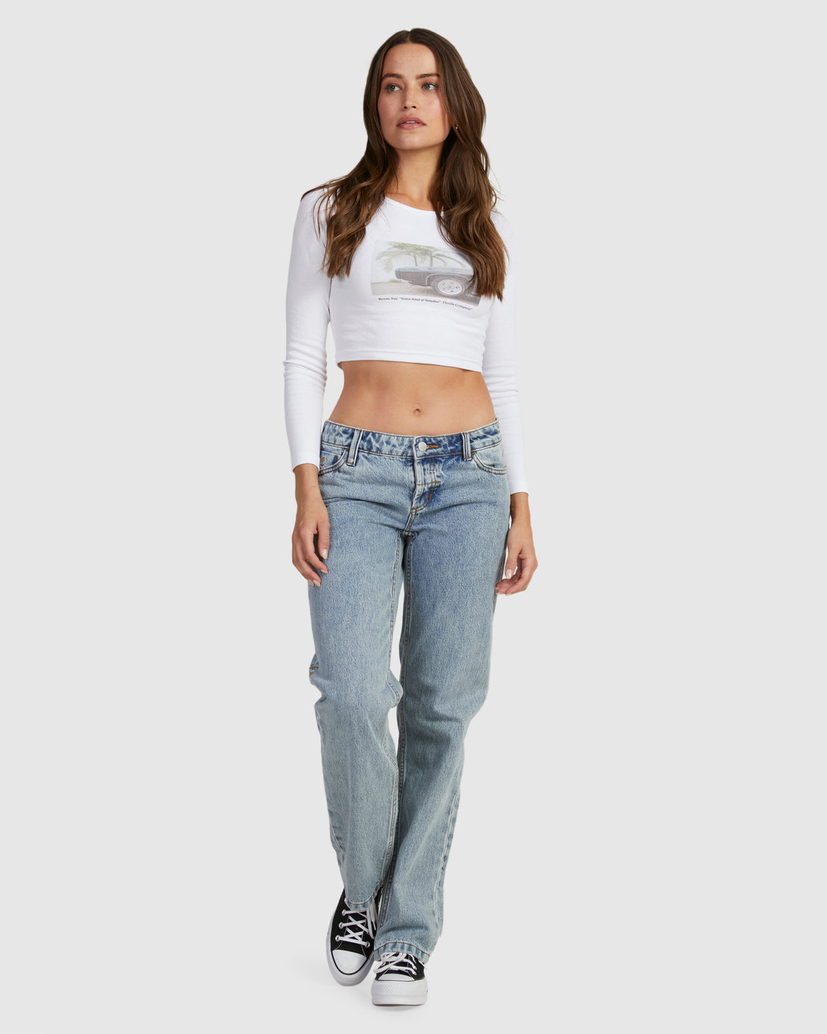 Womens Saskia Low Straight Denim Jeans