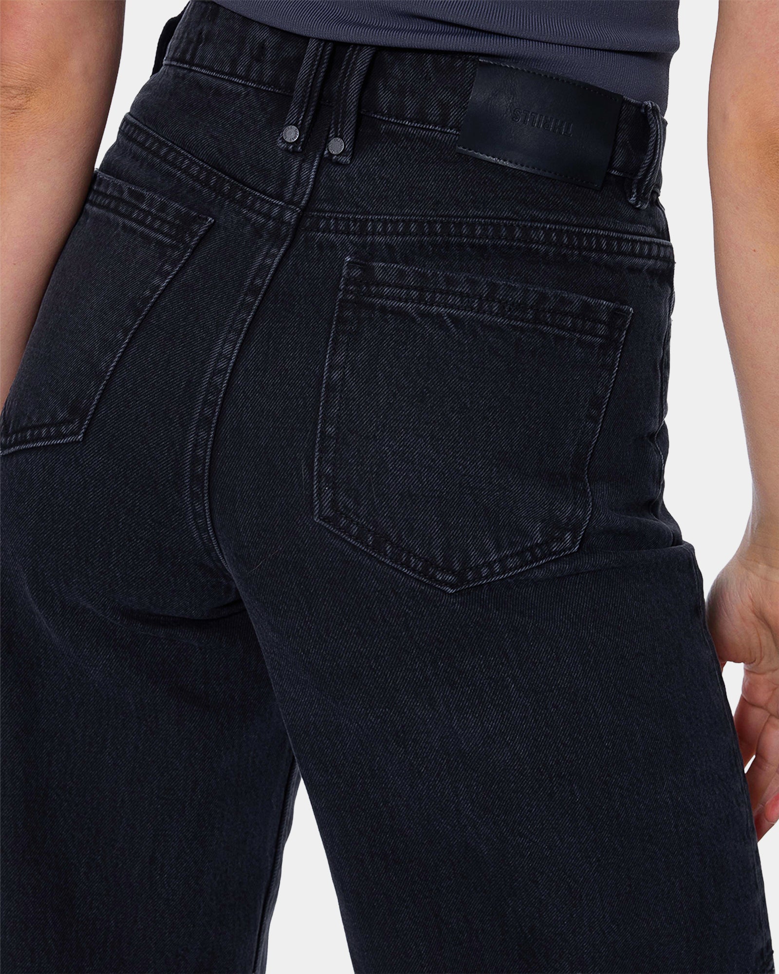 Womens Hunter High Rise Wide Denim Jeans