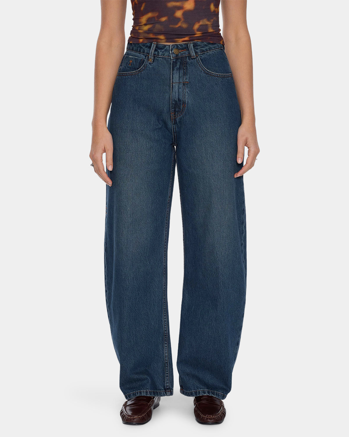 Womens Sloane High Rise Barrel Denim Jeans