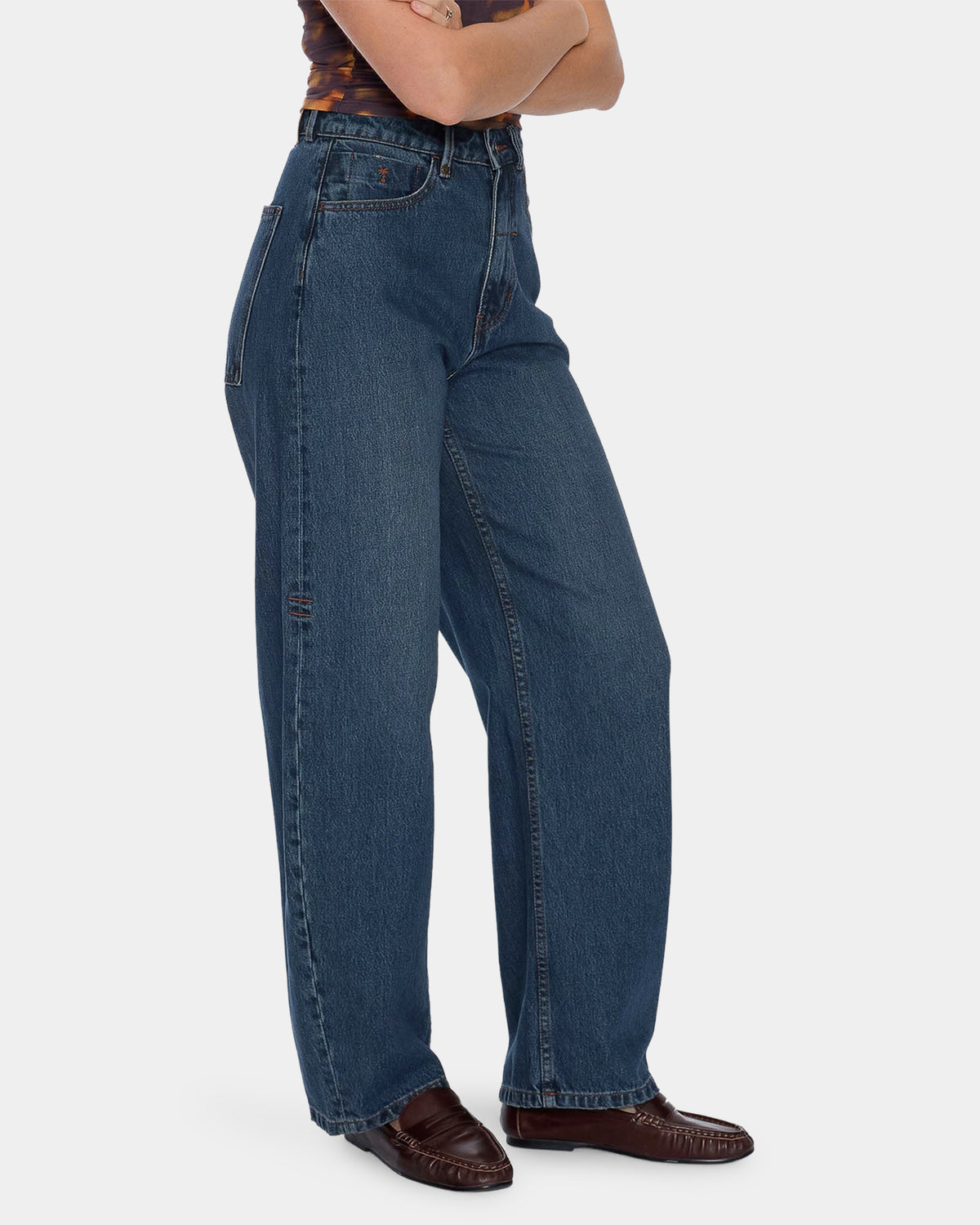 Womens Sloane High Rise Barrel Denim Jeans