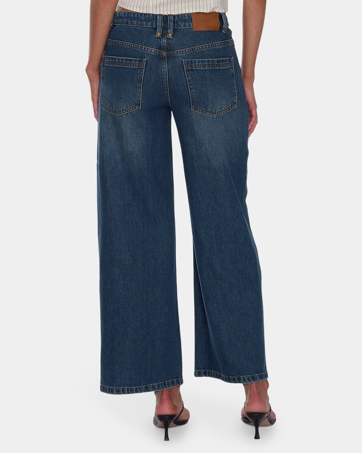 Womens Hunter Low Rise Wide Deni Jeans