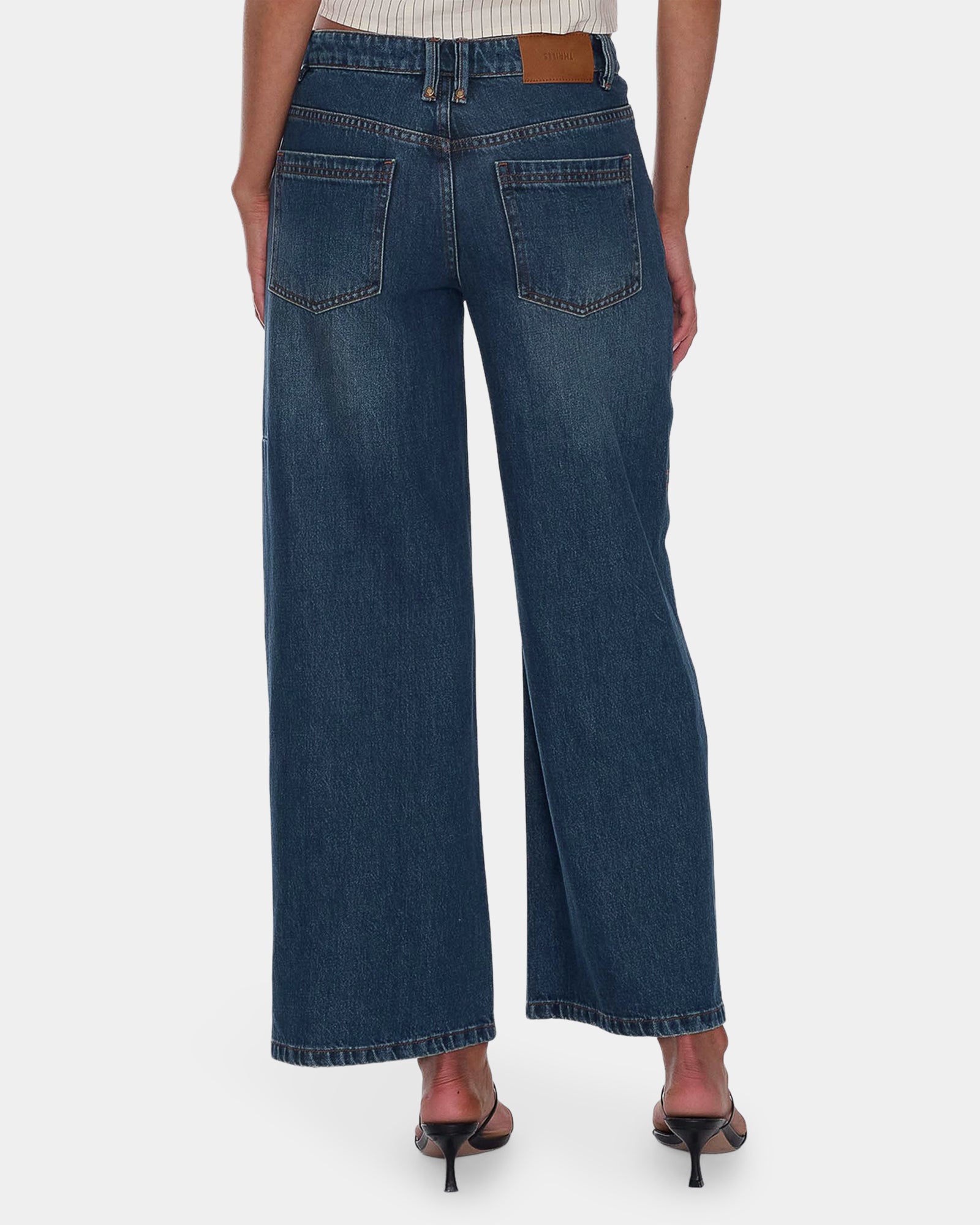 Womens Hunter Low Rise Wide Deni Jeans