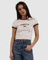 WOMENS RIDING IN PARADISE Y2K RINGER T-SHIRT