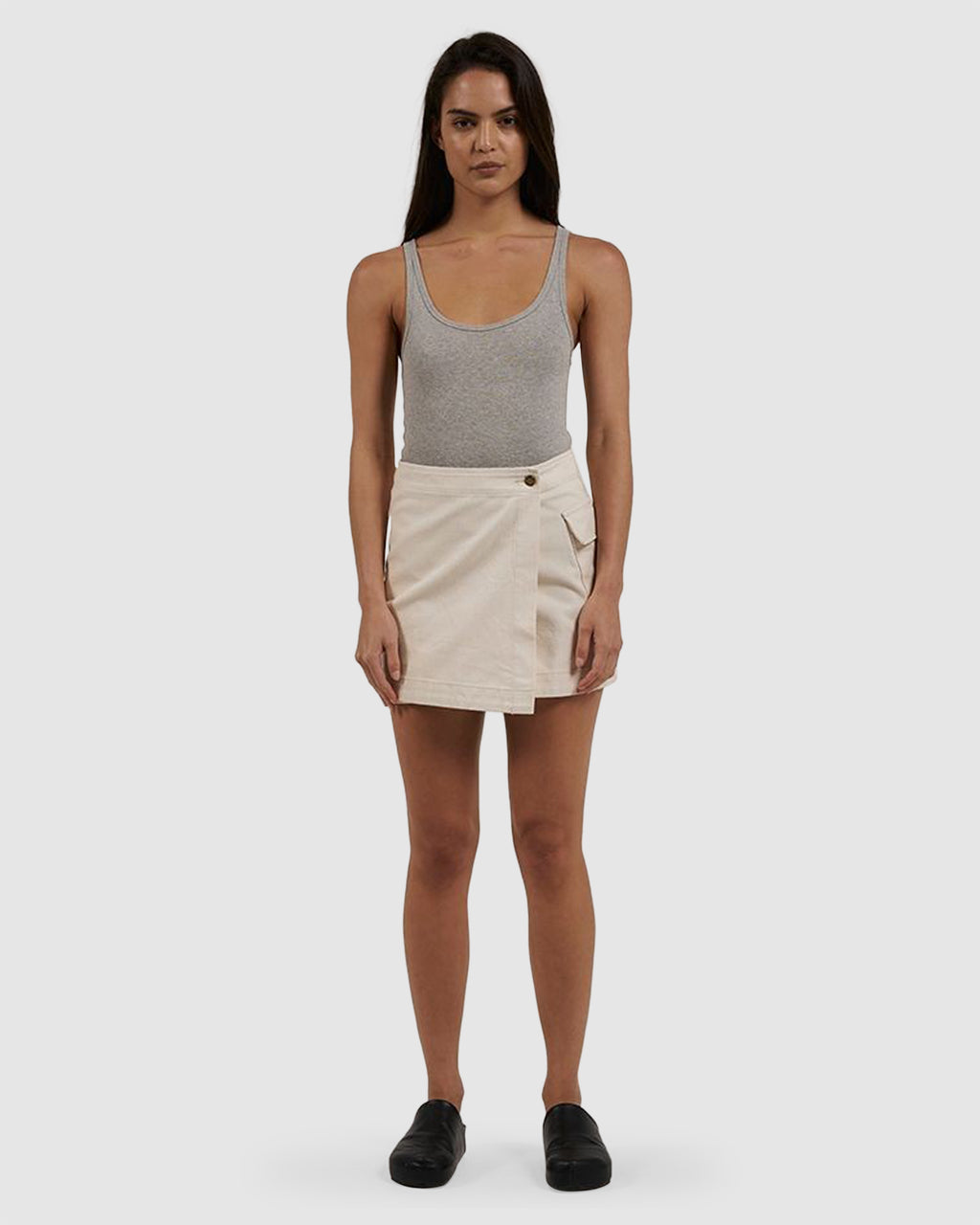 WOMENS PEYTON WRAP CARGO MINI SKIRT