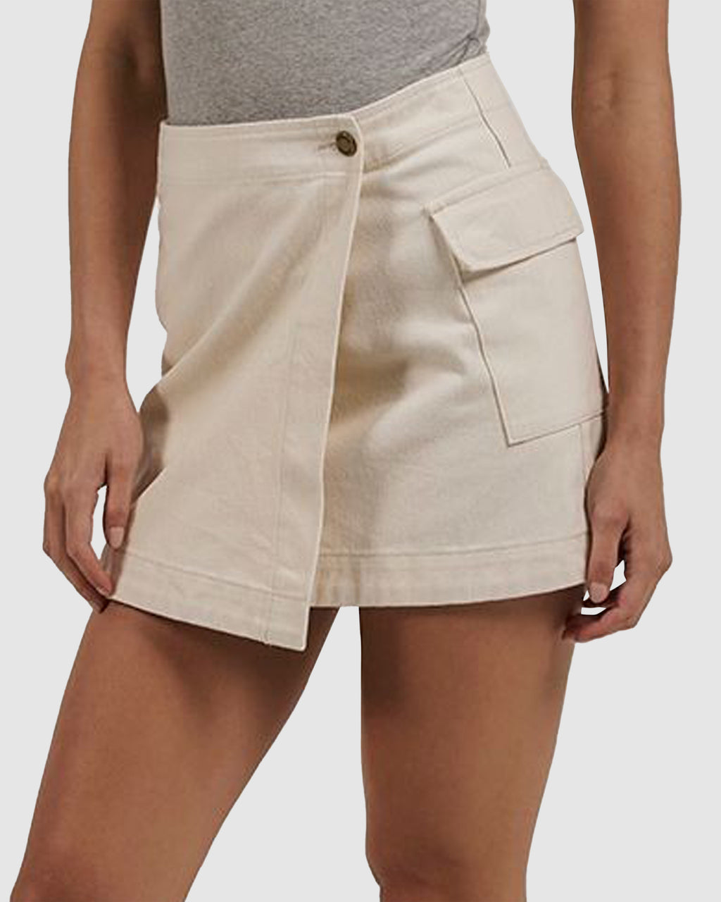 WOMENS PEYTON WRAP CARGO MINI SKIRT