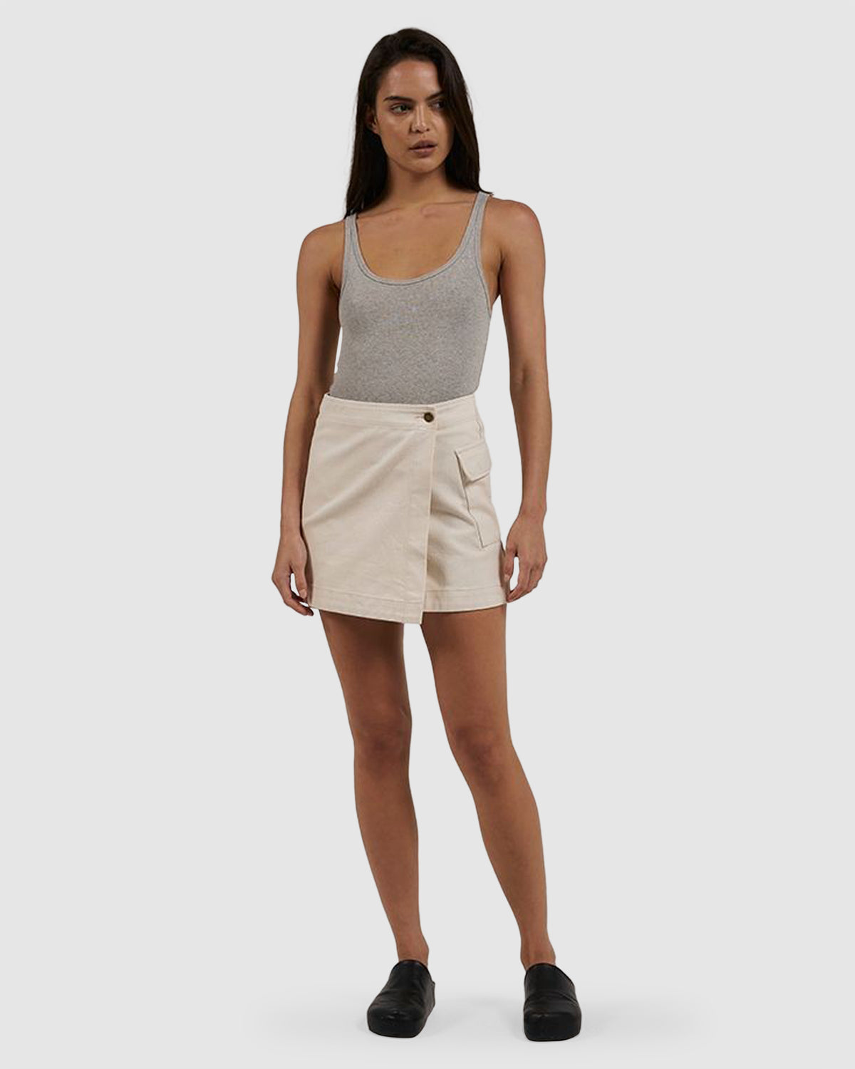 WOMENS PEYTON WRAP CARGO MINI SKIRT