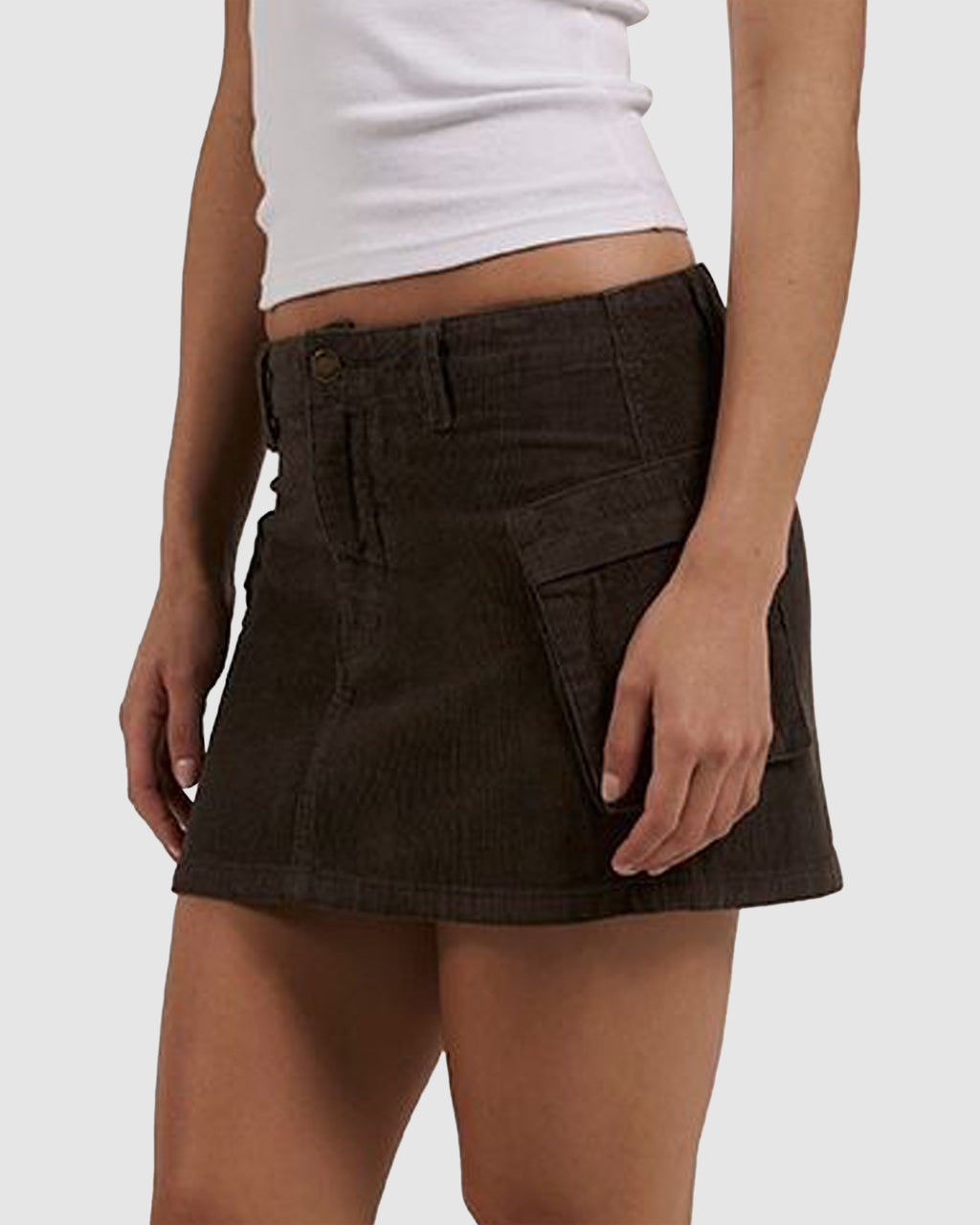WOMENS LOTTIE CORD CARGO MINI SKIRT
