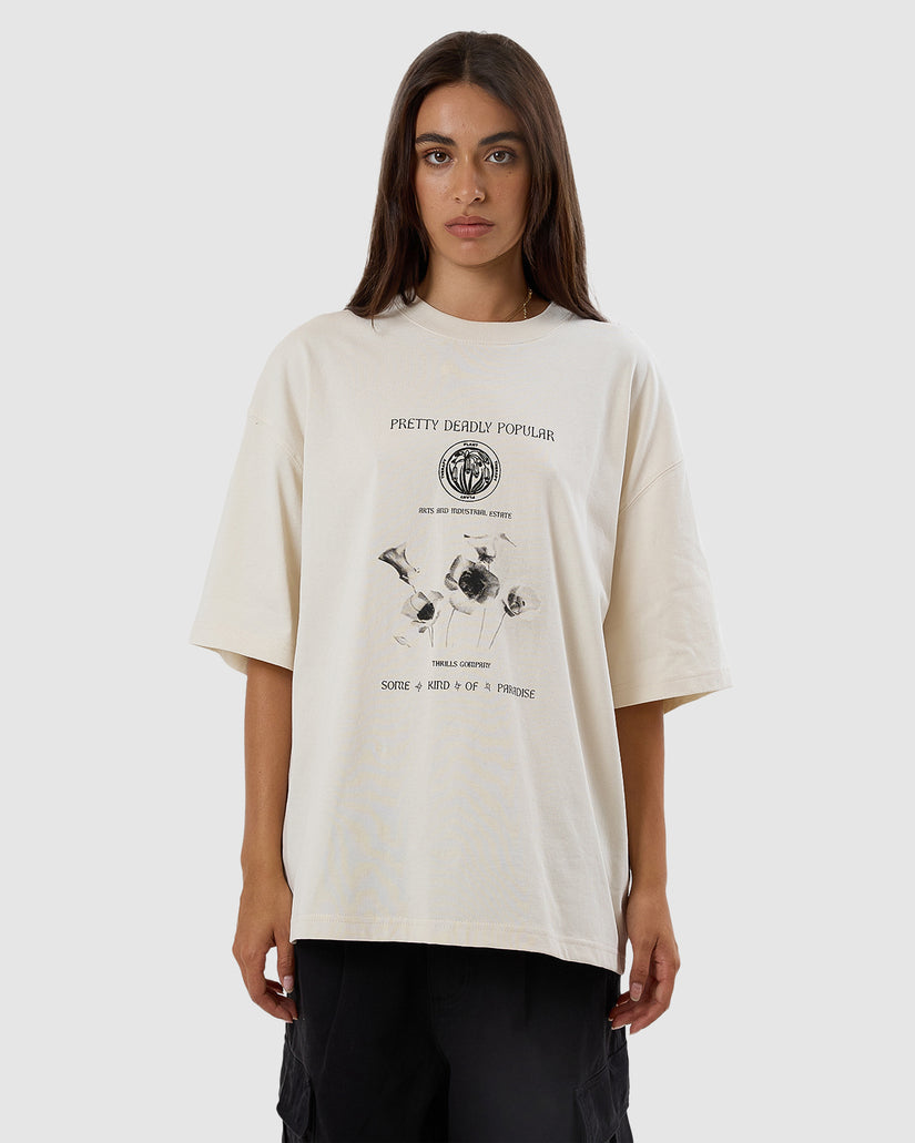 WOMENS DEADLY POSY OVERSIZED T-SHIRT