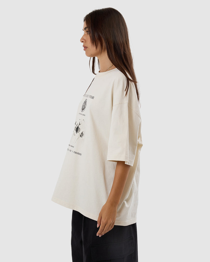 WOMENS DEADLY POSY OVERSIZED T-SHIRT