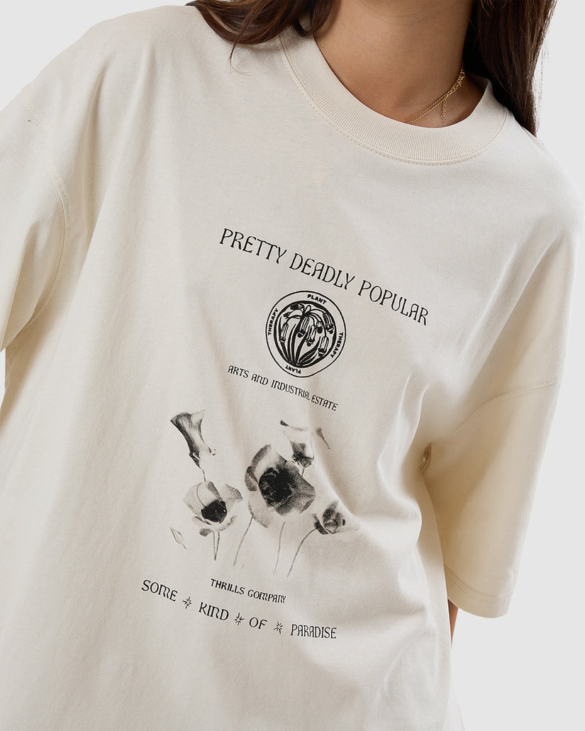 WOMENS DEADLY POSY OVERSIZED T-SHIRT