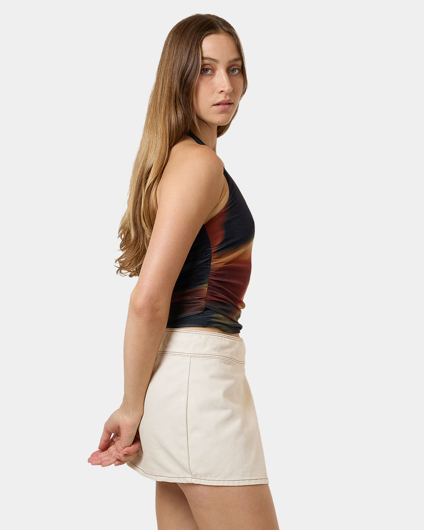 Womens Night Shift Wrap Mini Skirt