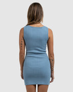 Womens Split Decision Knit Mini Dress