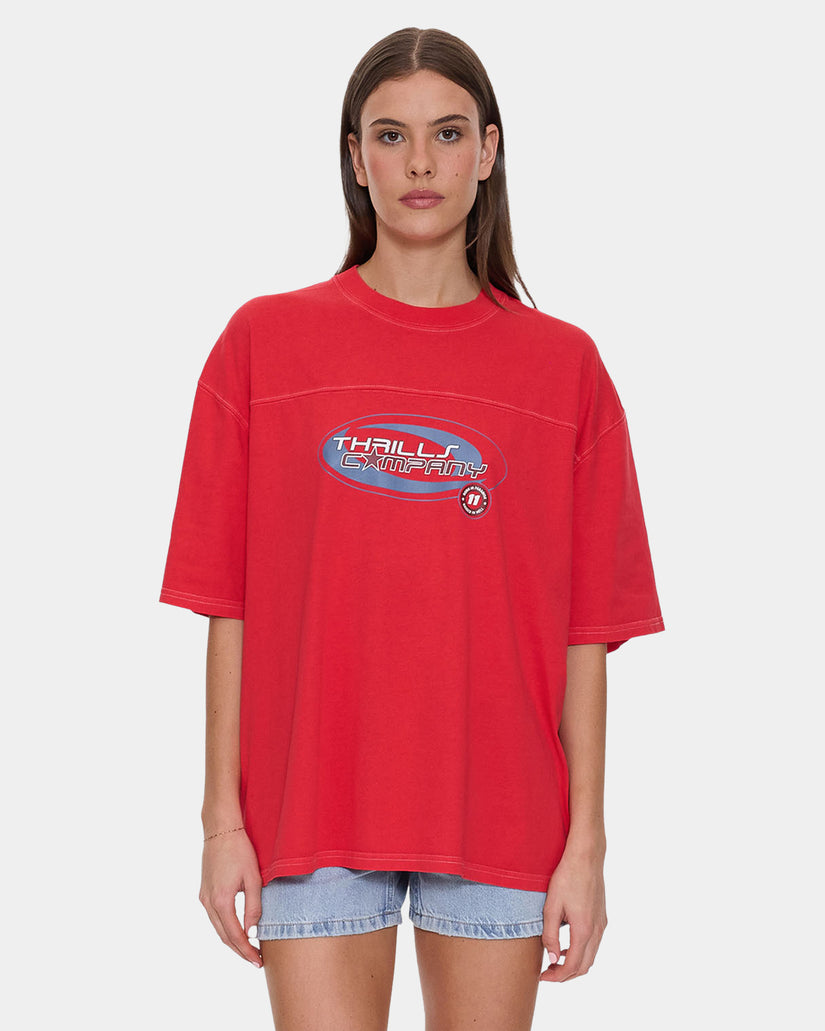 Womens Track Record Oversized T-Shirt