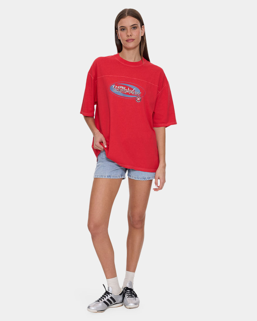 Womens Track Record Oversized T-Shirt