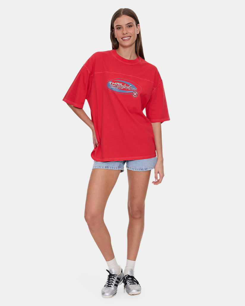 Womens Track Record Oversized T-Shirt