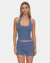 Womens Leving Easy Eyelet Halter Tank Top