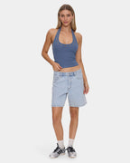 Womens Leving Easy Eyelet Halter Tank Top