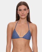 Womens Living Easy Eyelet String Bikini Top