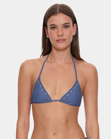 Womens Living Easy Eyelet String Bikini Top