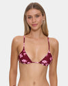 Womens Full Bloom Reversible Triangle Bikini Top