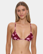 Womens Full Bloom Reversible Triangle Bikini Top