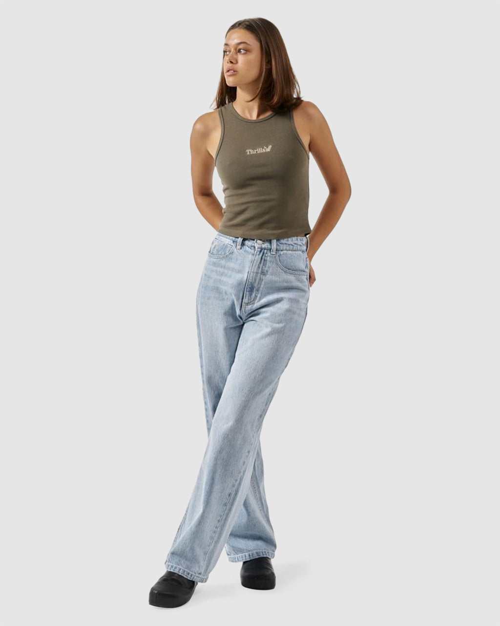WOMENS THRILLS WORKWEAR CURVE TANK TOP