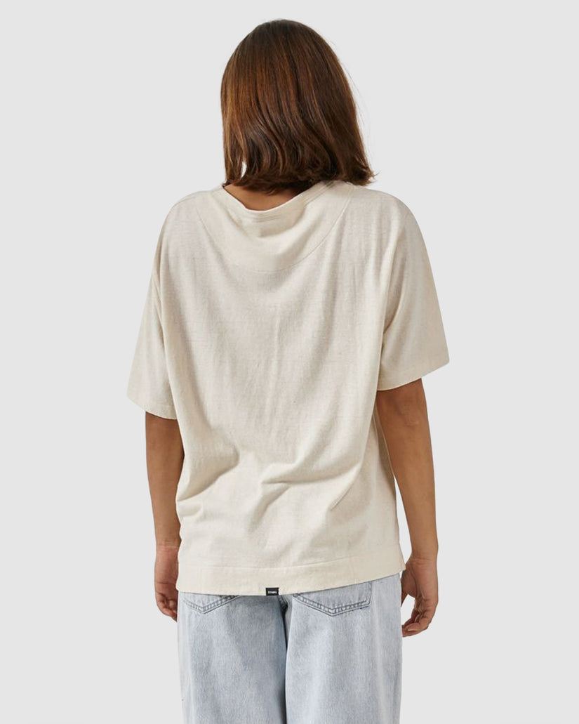 WOMENS PORTRAIT OF PARADISE HEMP BOX T-SHIRT