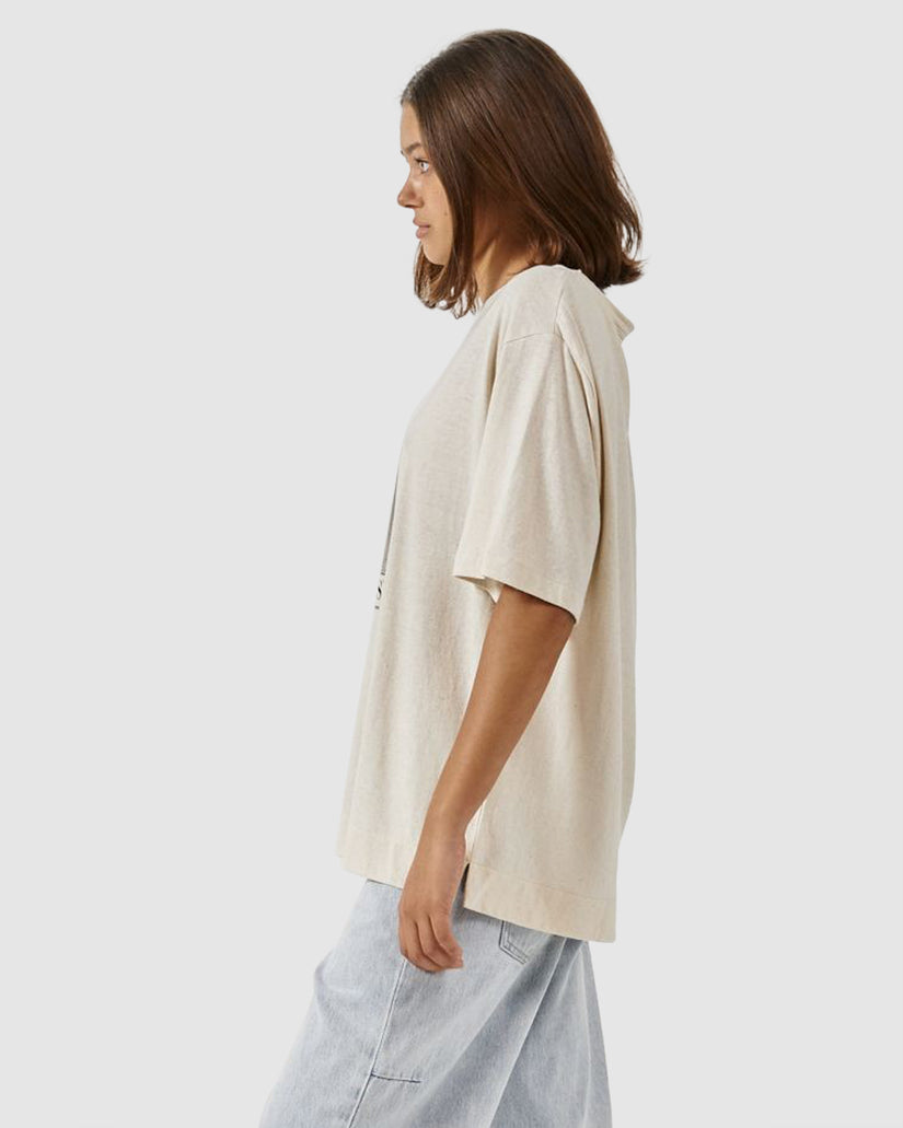 WOMENS PORTRAIT OF PARADISE HEMP BOX T-SHIRT