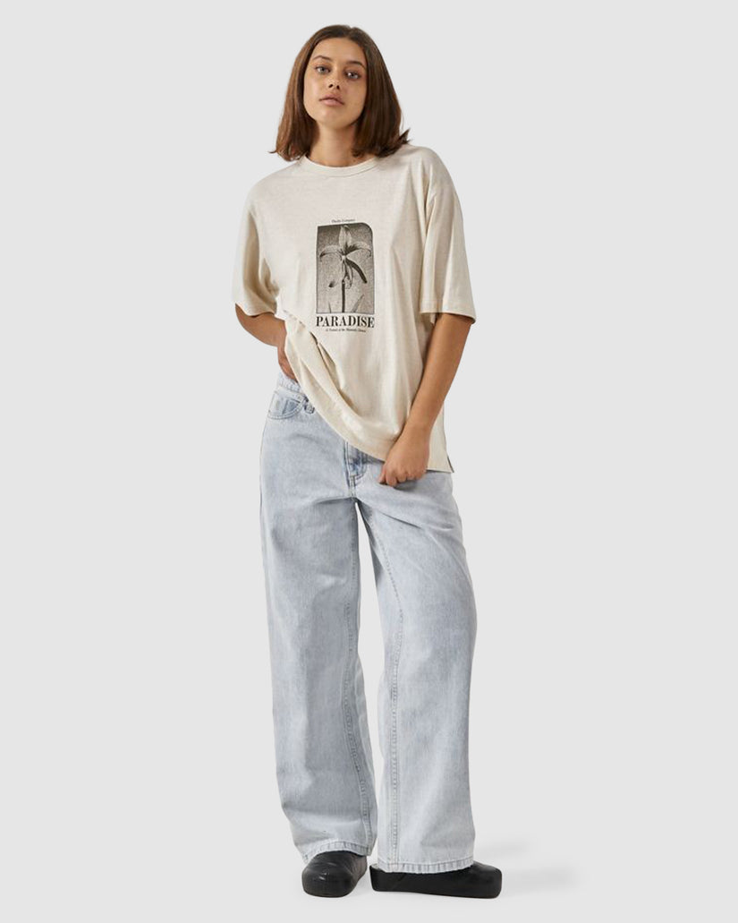 WOMENS PORTRAIT OF PARADISE HEMP BOX T-SHIRT