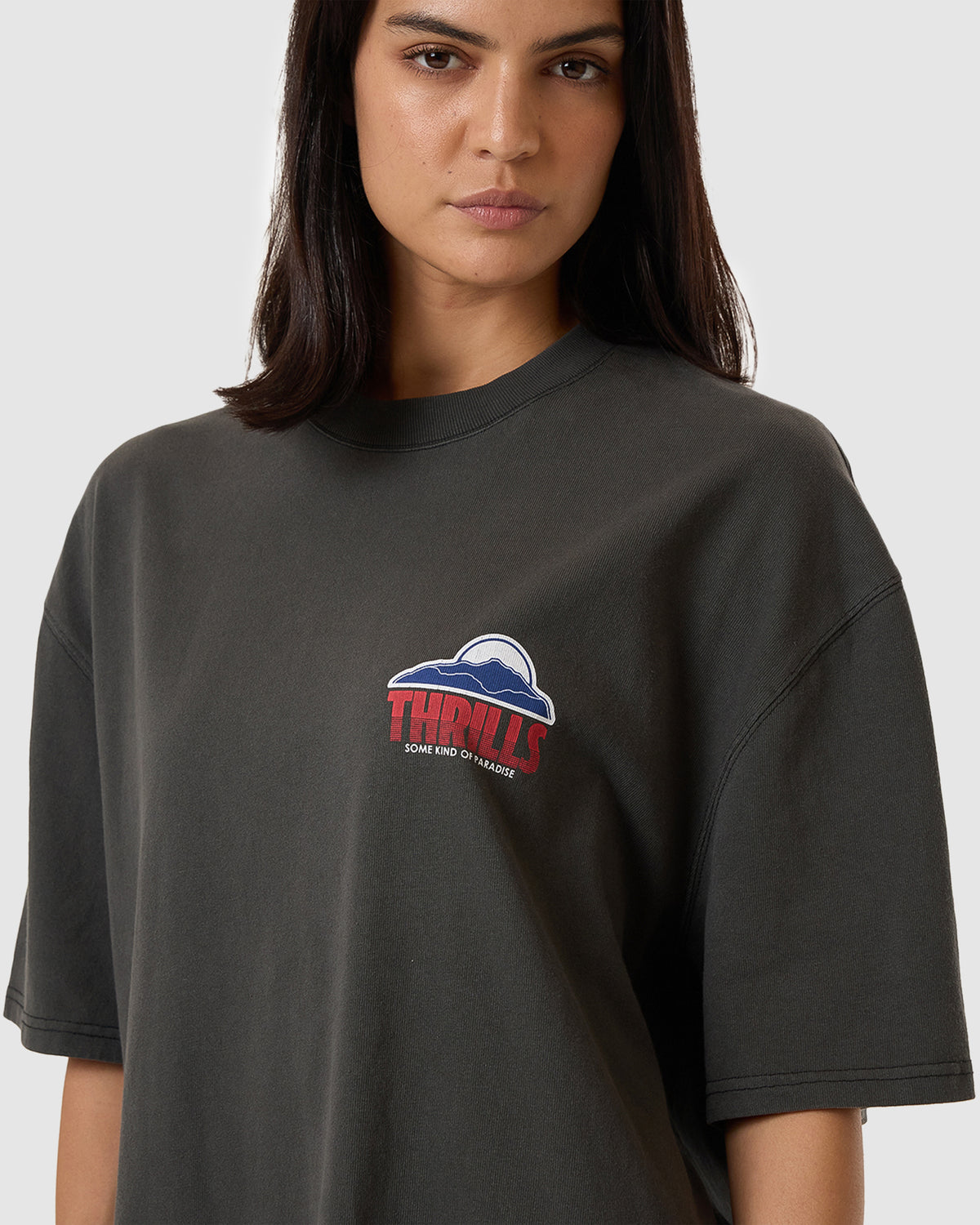 WOMENS BEYOND THE HILLS OVERSIZED T-SHIRT