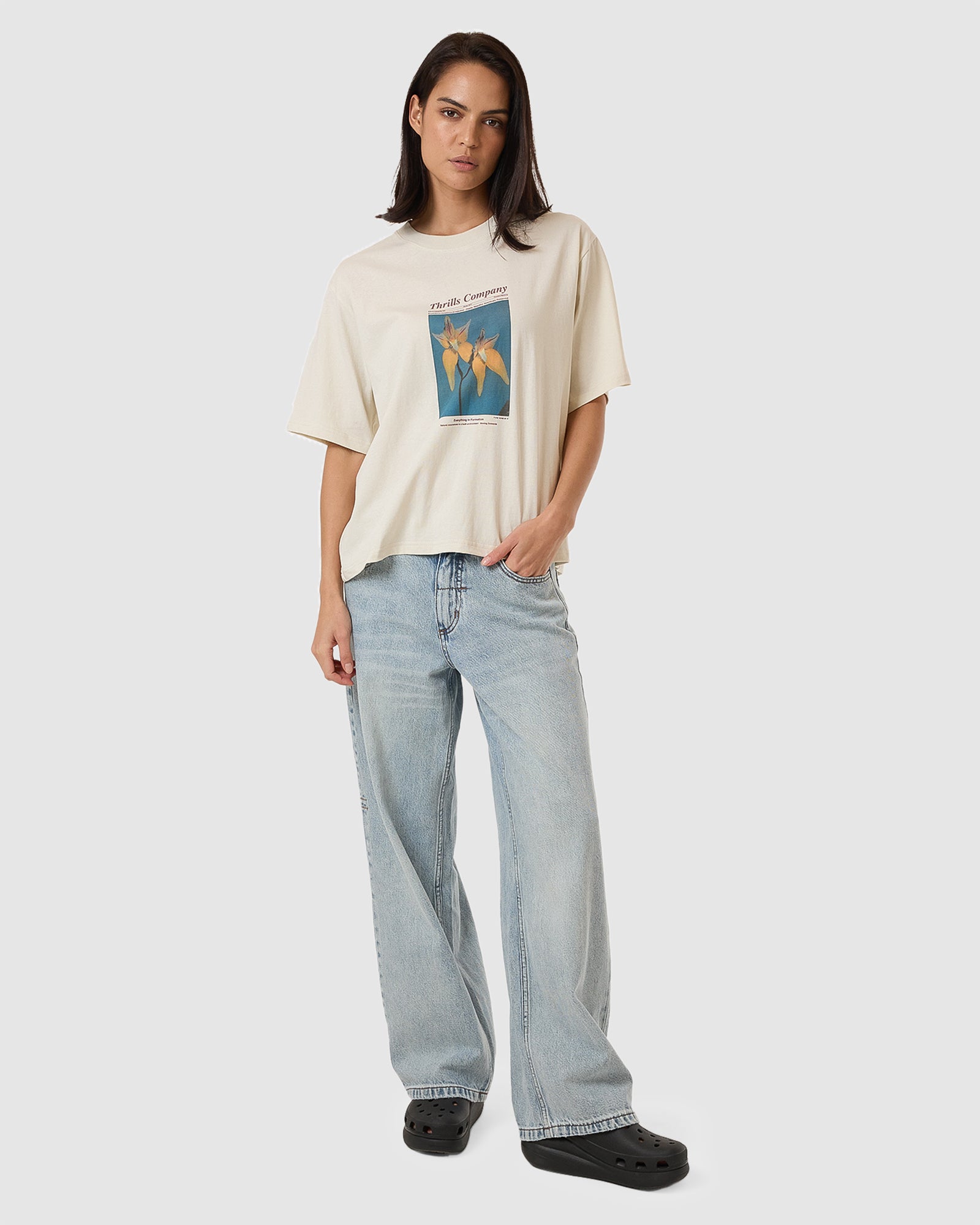 WOMENS FLOWER SOCIETY SQUARE TEE Australia