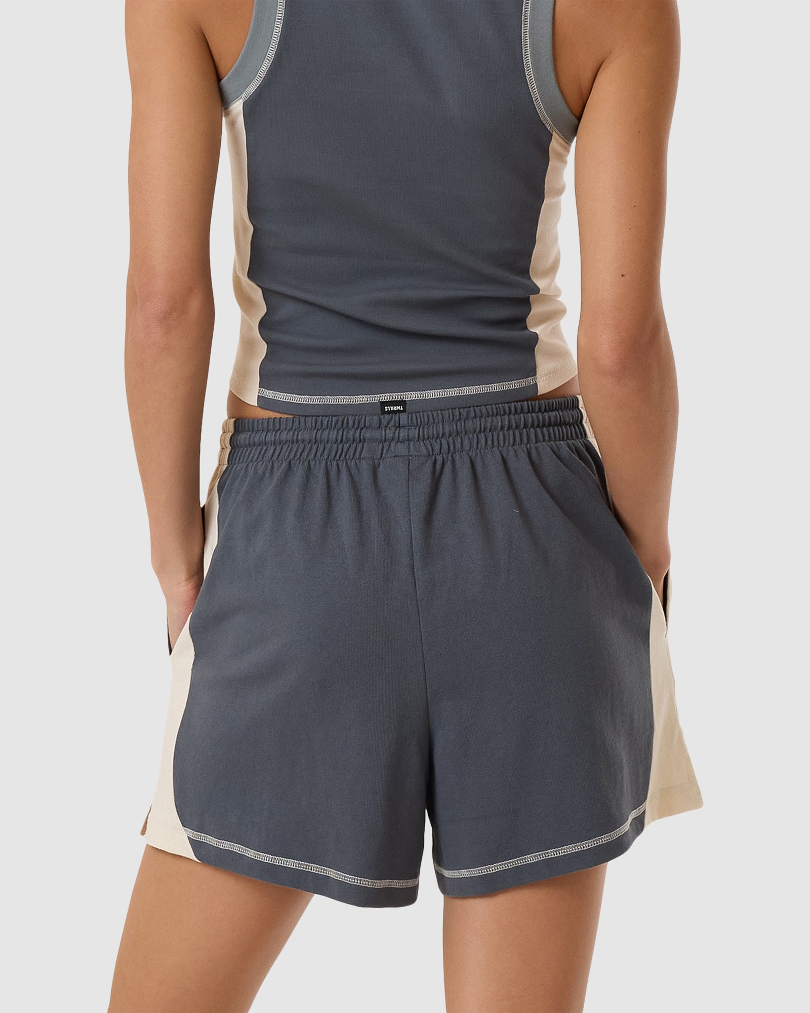 WOMENS GRIP JERSEY ELASTIC WAIST SHORTS