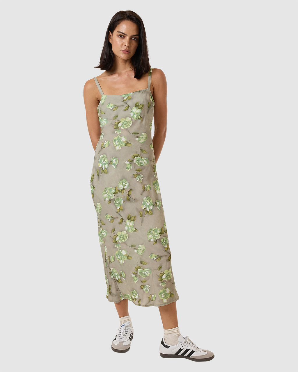 Womens Amoroso Bias Midi Dress