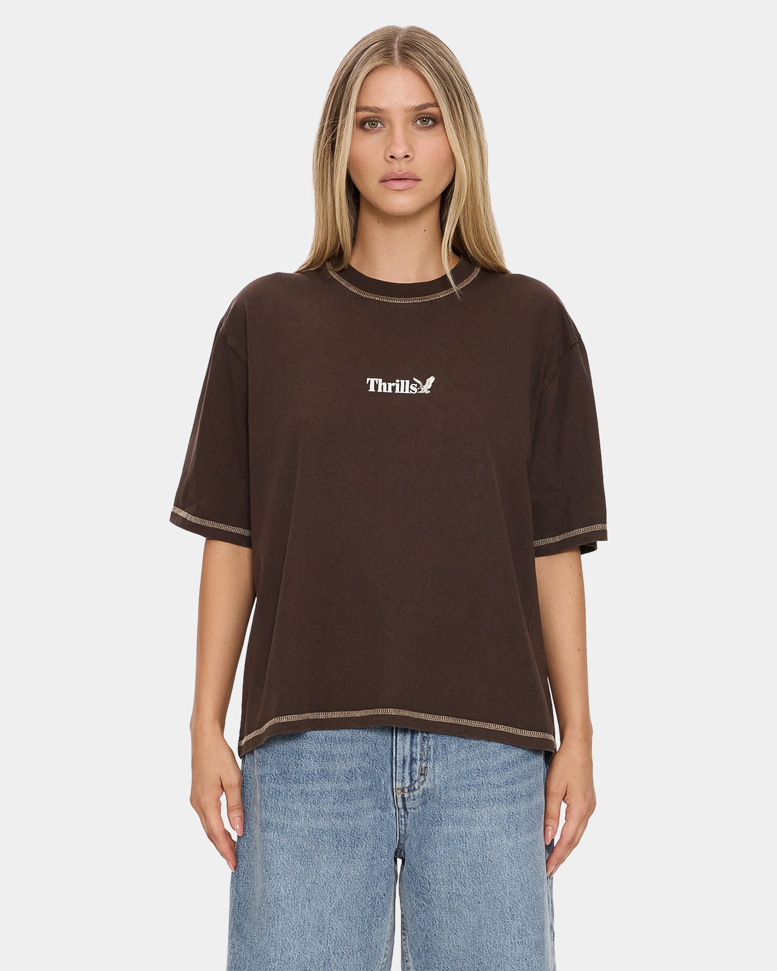 Womens Thrills Workwear Square T-Shirt